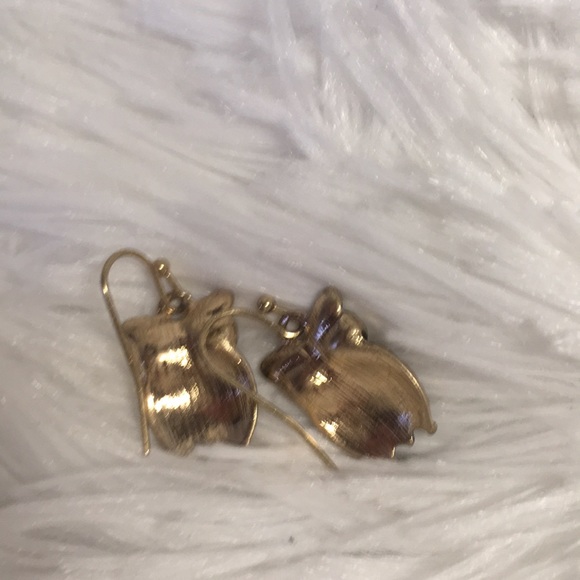 Antiqued Bronze & Crystal Owl Earring Set - Picture 3 of 8